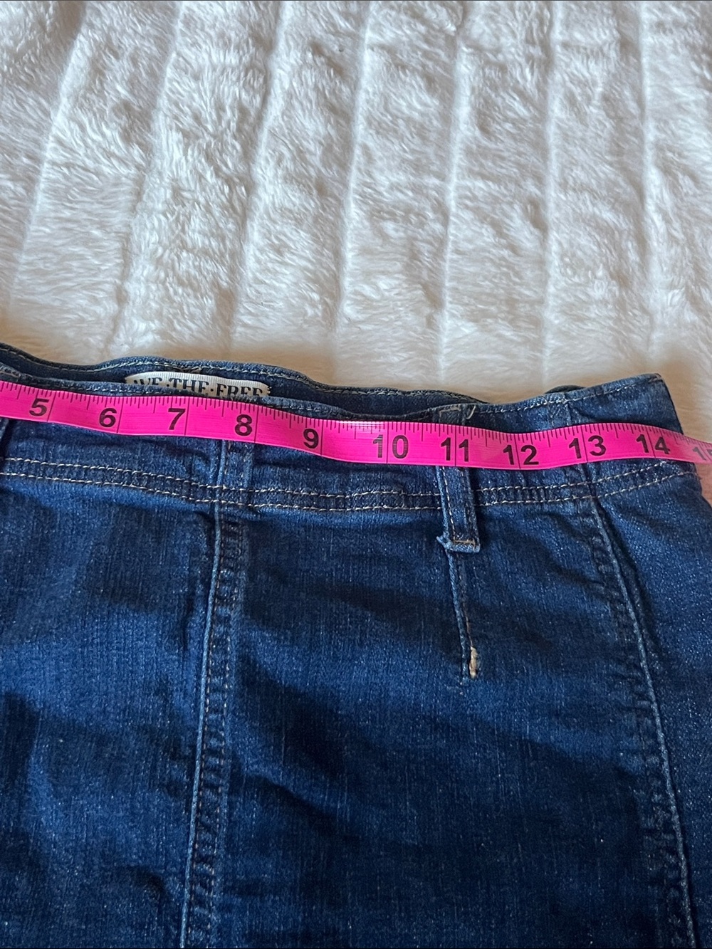 Free People Dark Blue Denim Mini Skirt - Picture 9 of 9